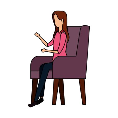 kanepede zarif iş kadını işçi