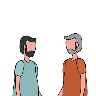 oğlu avatar karakterleri ile sevimli dedesi