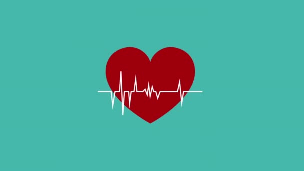 cardiologie coeur avec pouls animation médicale 