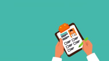 profesyonel hemşire tıbbi karakter animasyon