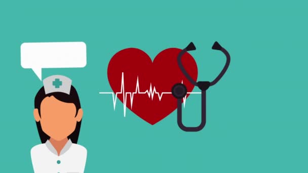 infirmière professionnelle animation de personnage médical 