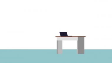 ofis karakterleri animasyon profesyonel çift doktorlar