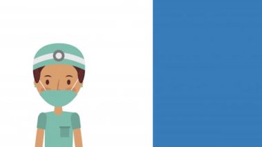 profesyonel doktor tıbbi karakter animasyonu