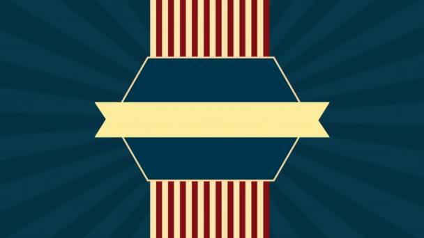 Κάρτα ημέρας εργασίας με σημαία των ΗΠΑ — Αρχείο Βίντεο