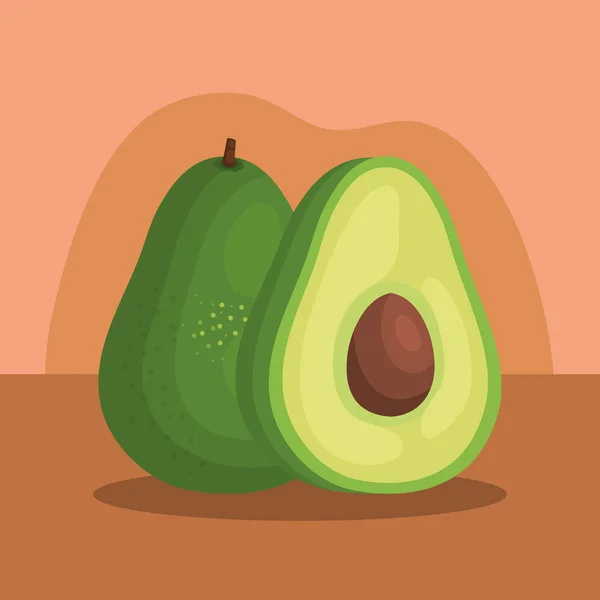 Delicious pear healthy fruit nutrient — Stock Vector
