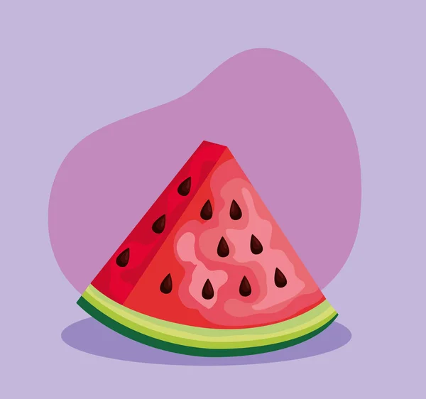 Leckere Wassermelone gesunde Fruchternährung — Stockvektor