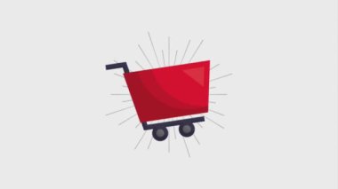 online alışveriş sepeti satış animasyon