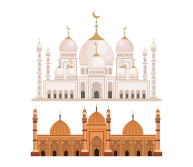 uydular geleneksel mimari dekorasyon ile kale seti