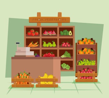 sağlıklı meyve ve taze sebze ürünleri