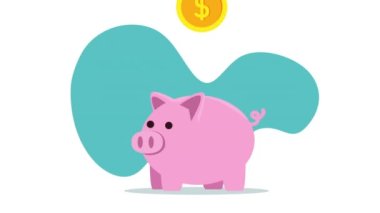 sikke dolar ile piggy tasarruf para