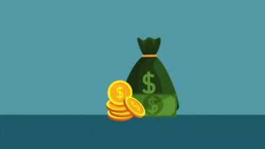 Bozuk paralarla dolu para çantası.