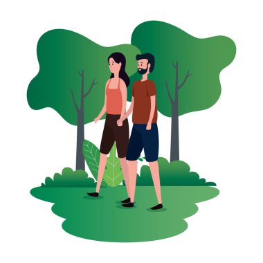 park karakterleri sevimli aşıklar çift