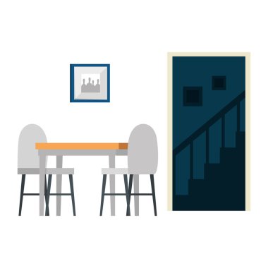 ev yer yemek odası sahnesi