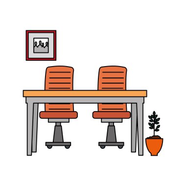 ofis iş yeri sahne simgeleri