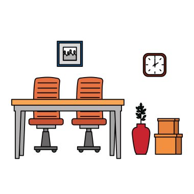 ofis iş yeri sahne simgeleri