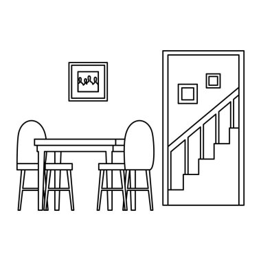 ev yer yemek odası sahnesi