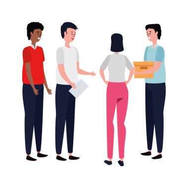 Zarif iş adamları karakterleri avatarlar