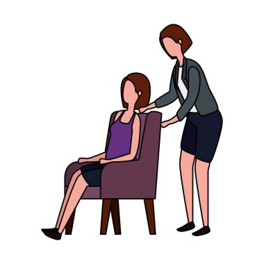 kanepede zarif iş kadınları işçi