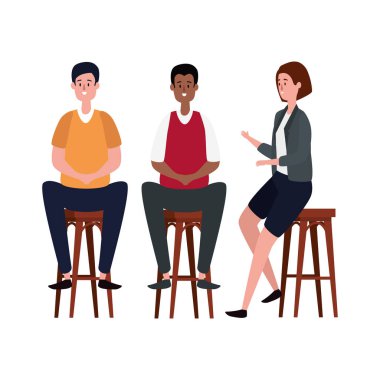 zarif iş adamları banklarda oturan