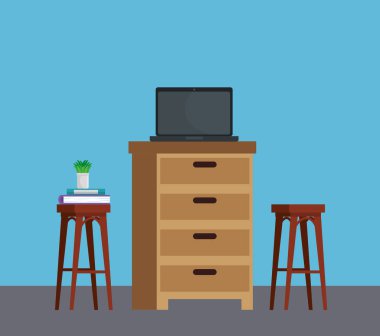 çekmece sahnesi ile ev yeri