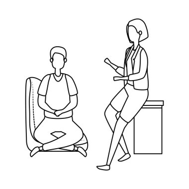 zarif iş çift banklarda oturmuş