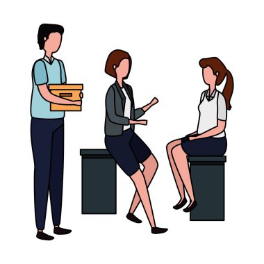 zarif iş adamları banklarda oturan