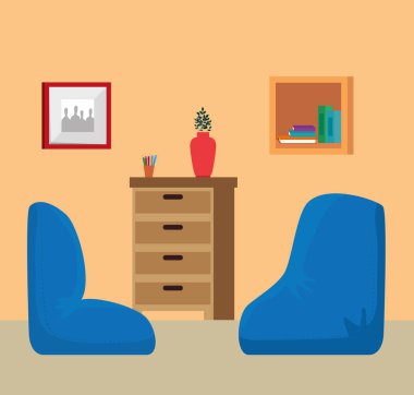 ev oturma odası yer sahnesi