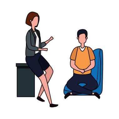 zarif iş çift banklarda oturmuş