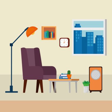 ev oturma odası yer sahnesi