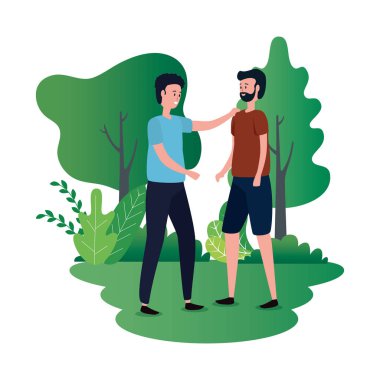 park karakterleri üzerinde erkek çift