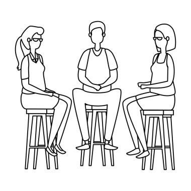 zarif iş adamları banklarda oturan