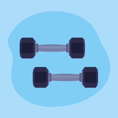 halter mavi arka plan üzerinde denge