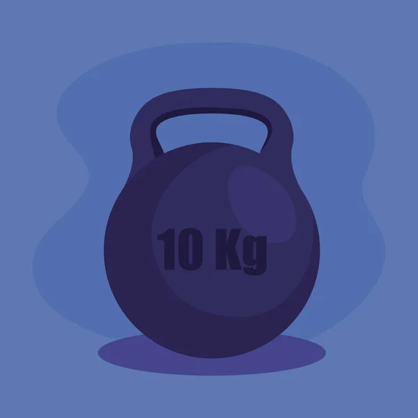 Gewichtsaktivität über violettem Hintergrund — Stockvektor