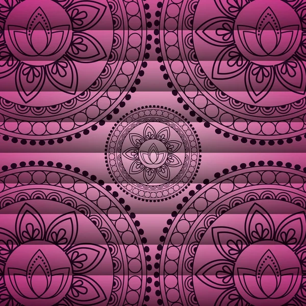 Mandala arka plan dekoratif motif çiçek — Stok Vektör
