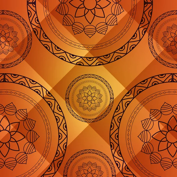Mandala arka plan dekoratif motif çiçek — Stok Vektör