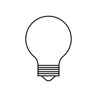 Ampul ışığı fikri. Simge düşün.