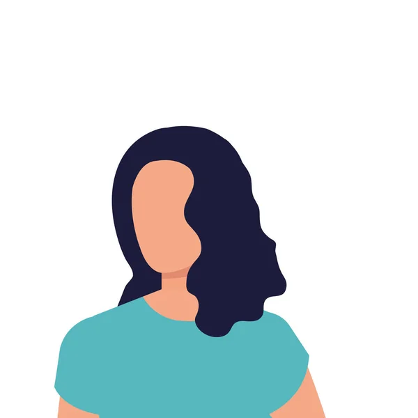 Carácter de mujer hermosa y joven — Vector de stock