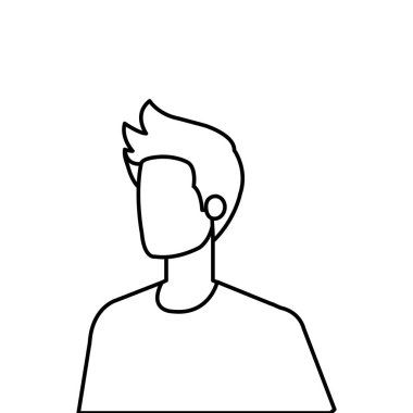 Genç ve rahat bir adam karakter