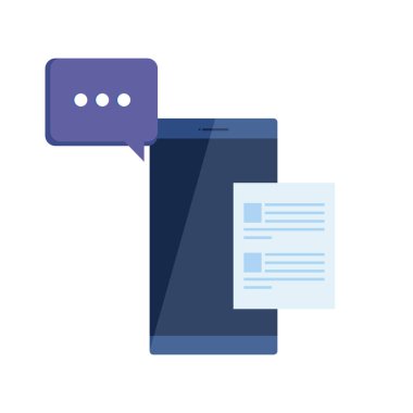 konuşma balonları ile Smartphone aygıtı