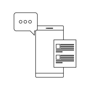 konuşma balonları ile Smartphone aygıtı