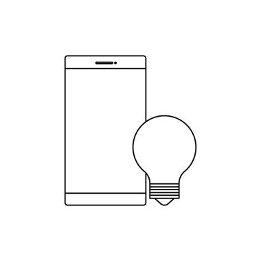 ampul ışıklı akıllı telefon cihazı