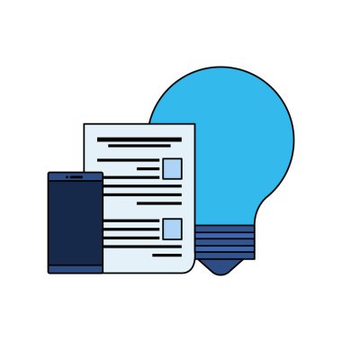 ampul ışığı ile kağıt belge dosyası