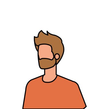 Sakal karakteri ile genç ve rahat bir adam