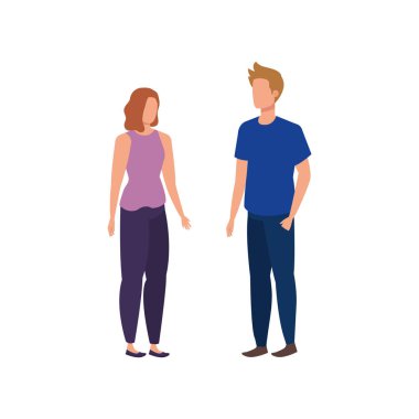 Genç aşıklar çift karakterler