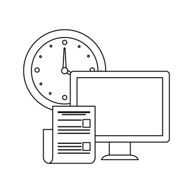 zaman saati ile masaüstü bilgisayar