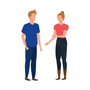 Genç aşıklar çift karakterler