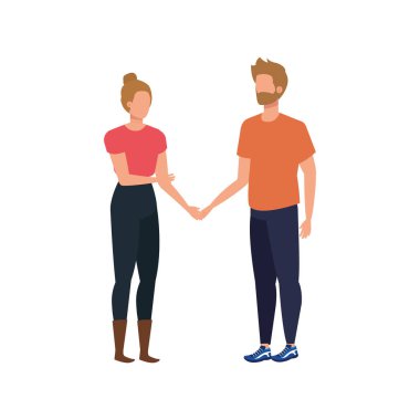 Genç aşıklar çift karakterler