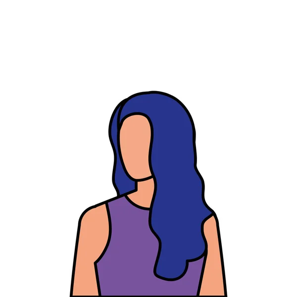 Carácter de mujer hermosa y joven — Vector de stock