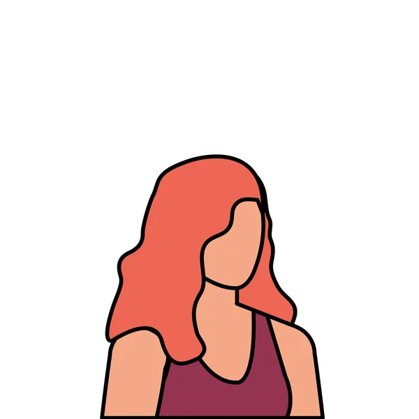 Carácter de mujer hermosa y joven — Vector de stock