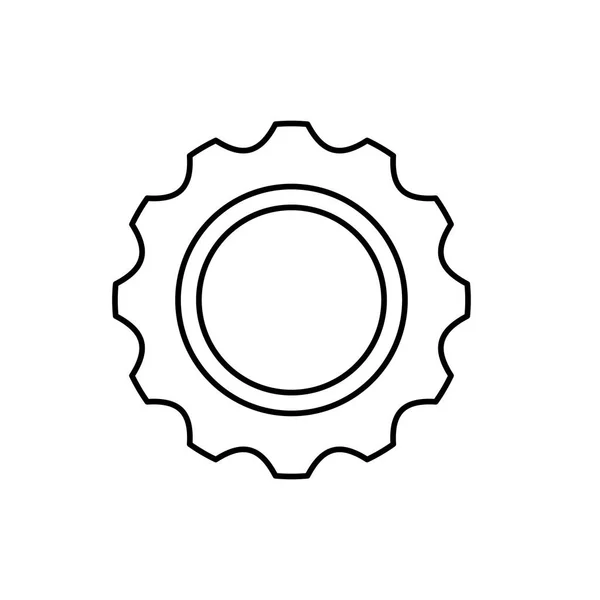 Gear machine settings isolated icon — Stock Vector